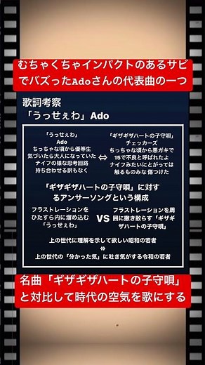 歌詞考察「うっせぇわ」Ado #ado #うっせぇわ #うっせえわ #ギザギザハートの子守唄 #チェッカーズ