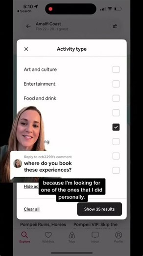 Most of the time, I will book my travel experiences through Airbnb