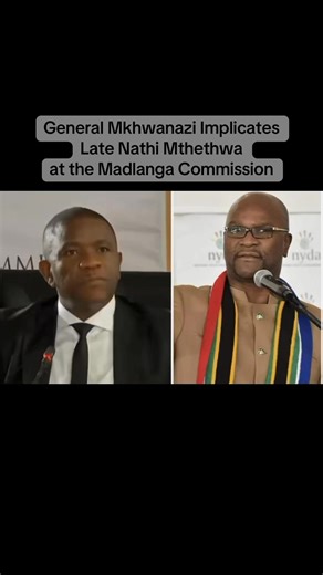 146K views · 1.1K reactions | General Mkhwanazi Implicates Late Nathi Mthethwa at the Madlanga Commission | Crime Connect | Facebook