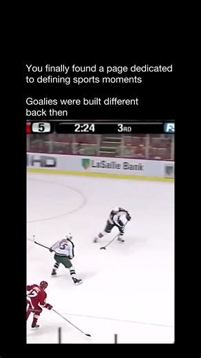 Defining Sports Moments on Instagram: "December 7, 2007. During a matchup between the Detroit Red Wings and the Minnesota Wild, hockey fans witnessed a moment you almost never see. Legendary goaltender Dominik Hasek stepped out and delivered a hit on Marian Gaborik. Known for his unorthodox style and fearless play, Hasek reminded everyone why he was called The Dominator — willing to challenge anyone, anywhere on the ice. A rare goalie-on-skater collision that instantly became a cult-classic NHL 
