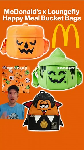 Are you grabbing any of the McDonald's x @Loungefly bags? I absolutely love the Vampire McNugget and Pumpkin Boo Bucket - they're so well done. #mcdonalds #loungefly #loungeflycollector #happymeal #happymeals #boobucket #mcdonaldslife #fastfood #loungeflyminibackpacks #loungeflyaddict