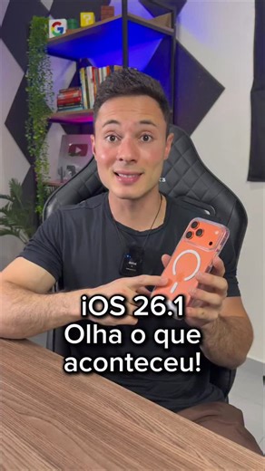 21K views · 792 reactions | Veja o que mudou no iOS 26.1 da Apple . . . #iphone #apple #ios #dicasdeiphone #smartphone | Gui Cassiri | Facebook