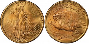 1909/8 $20 (Regular Strike) St. Gaudens $20 - PCGS CoinFacts