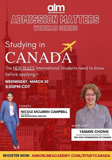 AIM’S ADMISSION MATTERS WEBINAR SERIES PRESENTS: Studying in Canada:...