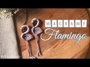 Macrame Flamingo | How to make Macrame Keychain - Macrame for beginners