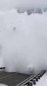❄️🪨 Rockfall and Snow Slide Collapse Onto Road (CCTV) #CCTVCamera #avalanche #snowstorm | DisasterScope