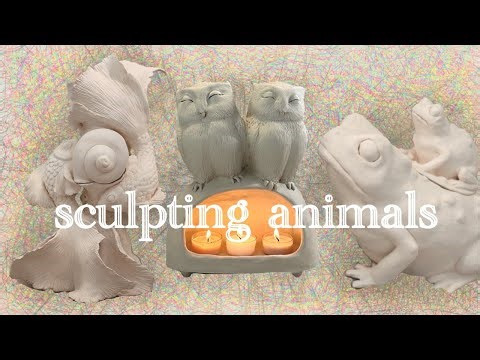 ceramic animal sculpture // owls, toads, and fish - oh my!!