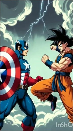 Captain America vs Goku fight 🔥🔥🔥