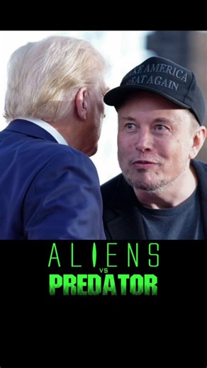 Tommy on Instagram: "Alien VS Predator. 😂 #usa #trump #elonmusk #parody"