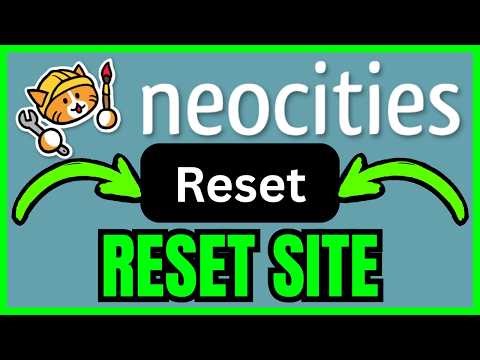 How To RESET Neocities Site (QUICK & EASY) 2026