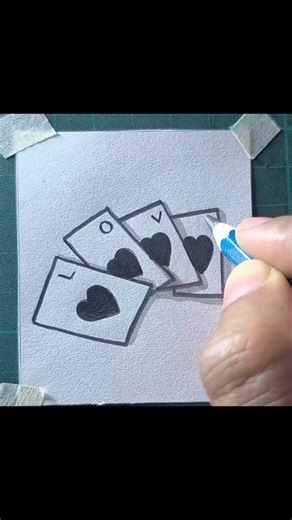 How to draw love card | All About Art