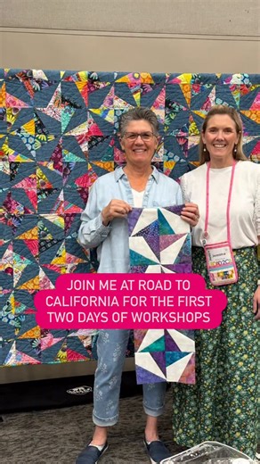 Jemima Flendt on Instagram: "Still on a teaching high after a fabulous week at @road2ca ✨Part 1 I had the absolute joy of teaching workshops on “When Perfect Isn’t the Point” with the Confetti Quilt 🎉 and diving deep into Machine Appliqué with the Tuscan Trellis Quilt. So many great questions, “aha!” moments, and hands-on tips that I know will become strong foundations for brand-new techniques in your quilting journey. Watching skills click and confidence grow never gets old. Huge thanks to eve