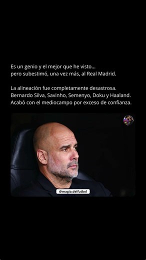 Guardiola fue sin duda el mayor responsable de la derrota del City... 💀 #ManchesterCity #realmadrid