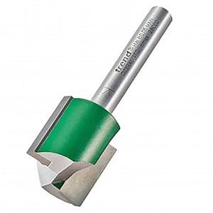 Trend CraftPro Straight Two Flute Router Bit, 1/4 Inch Shank, 3/4 Inch Cut Diameter & 3/4 Inch Cut Length, Tungsten Carbide Tipped, C029X1/4TC
