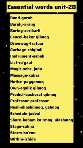 Essential words 4000 unit-28