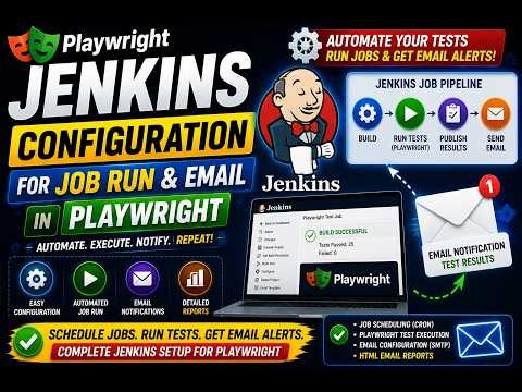 Playwright Tutorial 19 : Jenkins 1: Configuration for Job run and email in Playwright (CI/CD Tool)