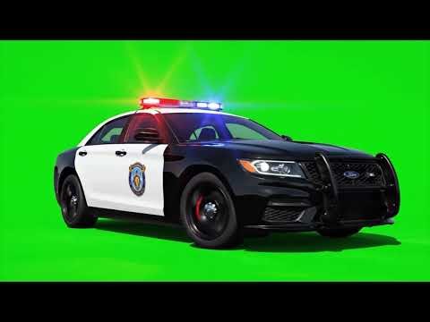 FREE Green Screen Police Car Going Template! ( No Copyright )