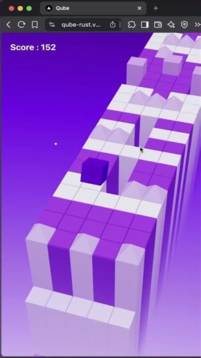Three.js Endless Cube Runner | Interactive WebGL Experience | Shorts