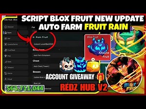 Top Script Blox Fruit Mobile REDZ HUB 🔥 FRUIT RAIN, AUTO FARM, RAID, FRUIT NOTIFIER | Delta Executor