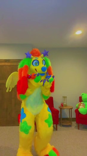 Colorful Fursuit Transformation | Dog to Alien Dog Costume