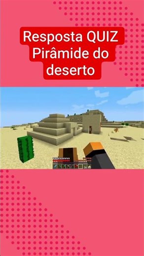 The TRUTH about the DESERT PYRAMIDS in Minecraft 😳💣 #MinecraftQuiz #minecraft
