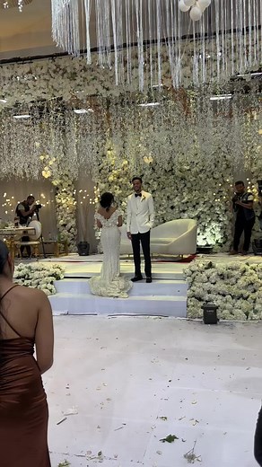 Elegant Wedding Ceremony with Bride and Groom Exchange Vows