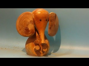 Wood turning a Baby Elephant #106