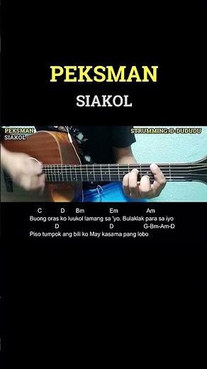 Peksman - Siakol | Guitar Chords with Lyrics | Guitar Tutorial #shorts