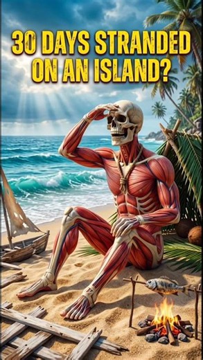 30 Days Alone on a Deadly Island 💀🌊 | Skeleton Survival Story