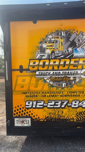 🚛✨ It’s finally here! We just picked up our freshly wrapped trailer and we couldn’t be more excited to put it to work. Same reliable service — now with a bold new look. If you see us on the road or at your yard, give us a wave 👋 📞 912-237-8483 📍 Mobile service | We come to you 👉 Follow our page to see it out in the field 👉 Comment if you spot us on the road ￼ #BordersTruckAndTrailer #MobileDieselRepair #TrailerWrapReveal #SmallBusinessGrowth #FleetMaintenance #OnTheRoad #TruckLife | Border