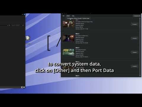 Yakuza Kiwami 2 Legacy to Remastered Save Converter