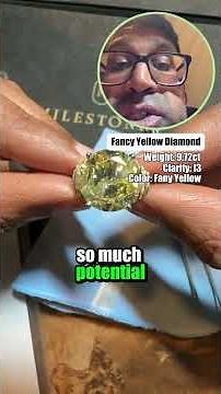 9.72ct Natural Fancy Yellow Diamond ID - Massive I3 Diamond Breakdown #diamond #shorts