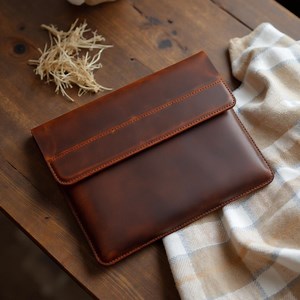 Personalized Leather Laptop Sleeve: Handmade Protective Case - Etsy