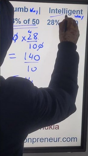 Calculate percentage of 50 - easy way