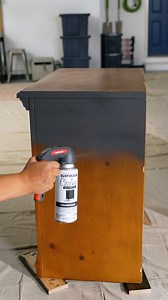 Outdated furniture? Unlock the potential with Chalked Ultra Matte Spray Paint. 🎨: Charcoal #diy #furnitureflip #chalkpaint | Rust-Oleum