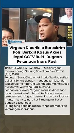 Virgoun Diperiksa Bareskrim Polri Berkait Kasus Akses Ilegal CCTV Bukti Dugaan Perzinaan Inara Rusli