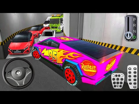 Tesla Cybertruck McQueen Stuck in Parking Garage - 3D Driving Class Simulator - Android Gameplay