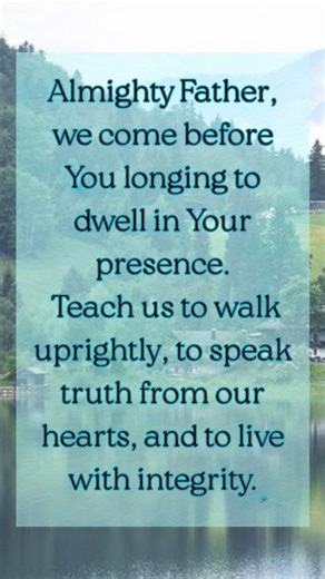 Powerful prayer from Psalm 15 #prayer #dailyprayer #christianshorts #youtubeshorts