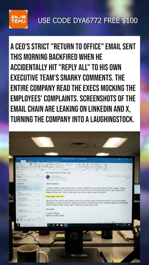 CEO's "Back to Office" Reply-All Fail