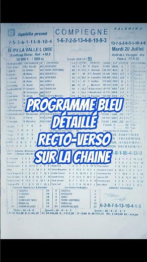 Programme quinte bleu Quinté Quarté Tiercé du jour 28 Juillet 2026 Compiegne #quinté #pmu