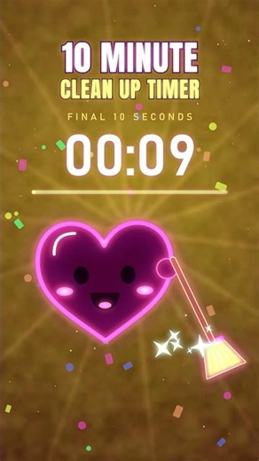 10 Minute Clean Up Timer in 30 Seconds 🧹 #shorts