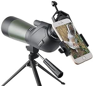 Gosky 15-45X 60 Porro Prism Spotting Scope - Waterproof Spotting Scope for Bird Watching Target Shooting Archery Scenery - with Tripod and Digiscoping Adapter - Get The World into Screen