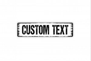 Custom Text Sign | Personalized Metal Sign or Vinyl Sticker | Create Your Own Wall Decor for Home Business Office Gift - Etsy