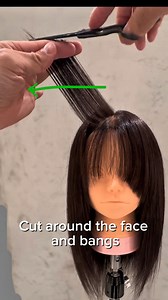 How to cut around the face and bangs #hair #hairtransformation #hairdresser #girlfashion #reel #hairstyle #viralreel #fashion #hairfashion | Crown & Comb