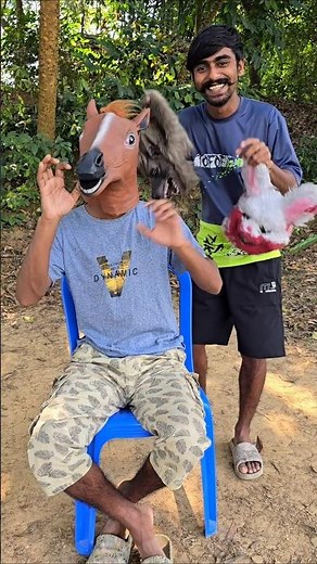 When 3 Brothers Choose CRAZY Masks… Everything Gets Chaos! 🤯🤣🐴🦝👻