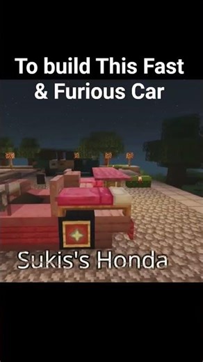 Minecraft Fast and Furious Car Build #shorts