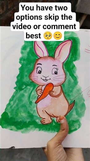 You have two options #beautiful #trending #viral #cute #watercolor #rabbit drawing easy simple