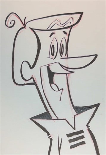 Day 112. The one and only George Jetson! #cartoon #jetsons #drawing #art #ink