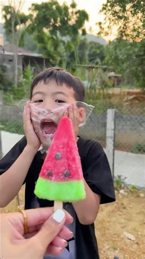 The challenge: Eating watermelon ice cream and Celano ice cream with chili peppers while closed e...