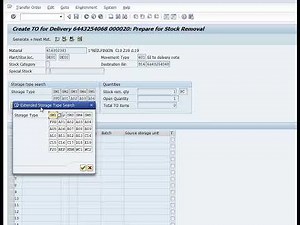 SAP LT03 Create Transfer Order for Delivery Note
